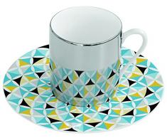 R2S 124 MC04 Magic Cup Set Kaffeetasse 12 cl Porzellan Mehrfarbig 8.5 x 30 x 6.2 cm