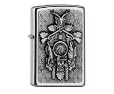 Zippo PL 207 Kuckucksuhr Emblem Feuerzeug, Messing, Design, 5,83,81,2