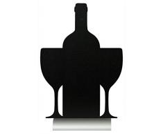 Securit Silhouette Wein Tisch Kreidetafel - Schwarz