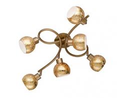 WOFI Deckenspot, Glas, G9, 168 W, Goldfarbig, 73 x 45 x 23 cm