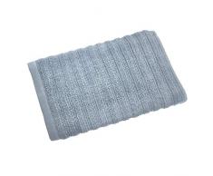 iDesign Duschtuch, großes Handtuch zum Duschen mit Streifenstruktur aus Baumwolle, weiches Badehandtuch für Dusche, Badewanne und Sauna, rauchblau