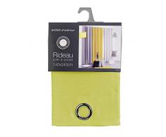 Douceur dIntérieur Panama Vorhang, mit Ösen, Baumwolle, 140 x 240 cm, Keramik, grün, 140x2x240 cm