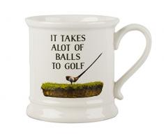 CREATIVE TOPS Sport Golf Bierkrug Tasse, aus/weiß