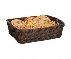 Saleen Mehrzweck-Korb, Gastrotauglich, Rechteckig, 37 x 30 x 9 cm, Kunststofffaser, Dunkelbraun, 02052006101