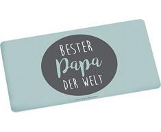 infinite by GEDA LABELS (INFKH) Brettchen Bester Papa der Welt Frühstücksbrett Melamin, Grau, 23,5 x 14 x 0.5 cm