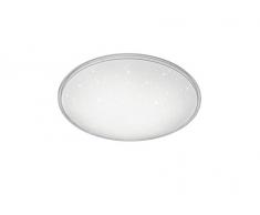 Trio Leuchten LED Deckenleuchte 657810100 Condor, Kunststoff weiß, Rand klar, 21 Watt LED, Starlight Effekt, Switch Dimmer