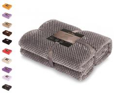 DecoKing 66263 Kuscheldecke 170x210 cm Stahl Decke Microfaser Wohndecke Tagesdecke Fleece weich sanft kuschelig skandinavischer Stil grau anthrazit Henry