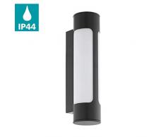 EGLO LED Außen-Wandlampe Tonego, 2 flammige Außenleuchte, Wandleuchte aus verzinktem Stahl, Kunststoff, Farbe: Anthrazit, weiß, IP44