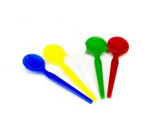 Kimmel Eislöffel Dessertlöffel Joghurtlöffel Espressolöffel mit Namen klein (100 Stück), Kunststoff, Bunt Gemischt