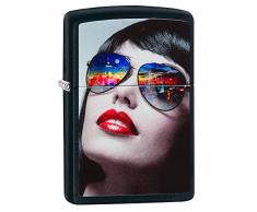 Zippo 60.002.317 Feuerzeug Reflective Sunglasses Collection Spring 2016, schwarz Matte