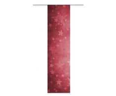 Home Fashion Weihnachtsstern Schiebevorhang 084695-0707, Rot, 245 x 60 cm