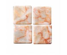 MosaixPur 20 x 20 x 4 mm 200 g 45-TLG. Natur Stein Mosaik Fliesen, rot/weiß Marmor