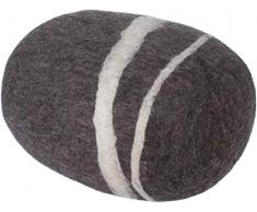 Oskar - Filz Kieselstein, Meditationskissen, Yogakissen, Dekokissen, Pouf, dunkelbraun rund - Größe XL