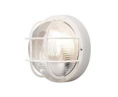 Konstsmide Mantova 7651-200 Wandleuchte B: 18,5cm T: 10cm H: 18,5cm / 1x40W / Kunststoff/Plastik / klares Glas / weiß