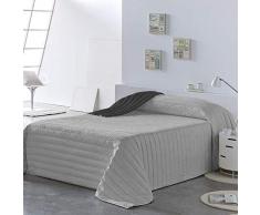 PETTI Artigiani Italiani Tagesdecken, Grau, Bettgröße 120 (220x260 cm)