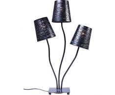 Kare Design Tischleuchte Flexible Black Tre, Retro Design Stehlampe, schwarzen Stahlschirmen, Schreibtischlampe (H/B/T) 67x40x16cm