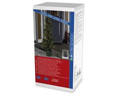 Konstsmide 3782-100 LED Weihnachtsbaum mit Tannenzapfen und Topf / für Außen (IP44) / Batteriebetrieben: 4xAA 1.5V (exkl.) / mit 6h und 9h Timer / 30 warm weiße Dioden / grünes Kabel