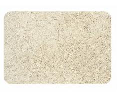 Spirella Badteppich Badematte Duschvorleger Mikrofaser Hochflor | flauschig | rutschhemmend | geeignet für FuÃbodenheizung | 70x120 cm | Beige Sand