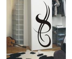 INDIGOS WG10447-70 Wandtattoo w447 Tribal Tattoo Pflanze Wandaufkleber 80 x 32 cm, schwarz