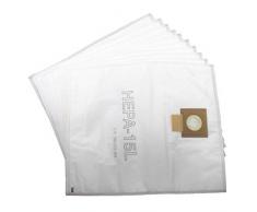 Viper VA81400-P10 Staubsaugerbeutel aus Mikrofaser für DSU12, DSU15, 15 l, Weiß, 10 Stück