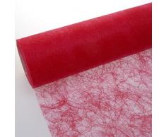 Deko AS GmbH Sizoflor Tischband rot 20 cm Rolle 25 Meter 60 009-R 200