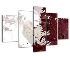 Visario Leinwandbild, braun weiß schwarz