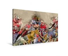 Premium Textil-Leinwand 90 x 60 cm Quer-Format American Football | Wandbild, HD-Bild auf Keilrahmen, Fertigbild auf hochwertigem Vlies, Leinwanddruck von Peter Roder