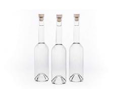 12 x 350 ml leere Glasflaschen. Weitere Größen 100ml, 200ml, 350ml und 500ml. Opera Flaschen mit Holzgriffkorken 0,1/ 0,2 / 0,35/0,5 Liter Likörflaschen, Schnapsflaschen, Essigflaschen, Ölflaschen zum selbst Abfüllen. ESSIG