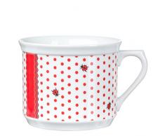 Feinkost Käfer Geschirr, Porzellan, Weiß/rot, 14 x 14 x 10 cm