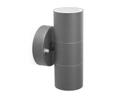 Smartwares LED-Wandleuchte Wandlampe Außenleuchte Leuchte 6 W Grau GWL-176-HG