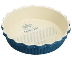Kitchen Craft Home Made KCHMPIE22 Kuchenform, rund, extra groß, 26,5 x 6 cm, Beige/blau
