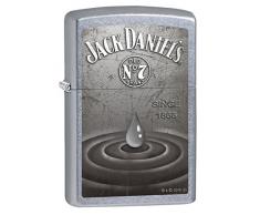 Zippo Jack Daniels Feuerzeug, Street Chrome, One Size