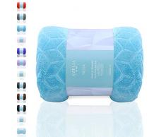 AmeliaHome Nessa Kuscheldecke, Polyester, Türkis, 70 x 150