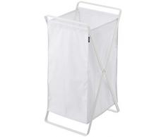 YAMAZAKI Tower Wäschekorb, Stahl, Weiß, One Size