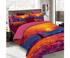 Sogni Dautore Italian Bed Linen Bettbezug, Doppelte, 100% Baumwolle, Multicolor SD36, DOPPEL