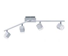 Reality Leuchten LED Deckenleuchte Roubaix R82154131, Metall, Weiß matt, Acryl weiß, 4 x 4 Watt