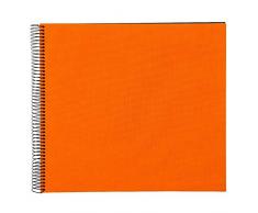 Goldbuch Spiralalbum, Bella Vista, 35 x 30 cm, 40 schwarze Seiten, Leinen, Orange, 25992