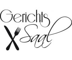 Graz Design 620137_40_070 Wandtattoo Wandaufkleber fÃ¼r KÃ¼che Esszimmer Essen Gerichtssaal mit Messer u. Gabel 71x40cm Schwarz
