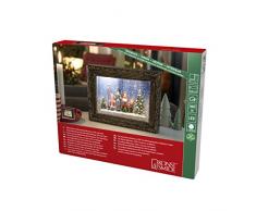 Konstsmide, 4357-000, LED Bilderrahmen mit Weihnachtschor, wassergefüllt, 5h Timer, 2 warm weiße Dioden, batteriebetrieben, Innen