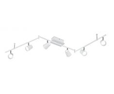 Trio Leuchten LED Deckenleuchten Narcos 873110631, Metall weiß matt / Chrom, 6 x 6 Watt