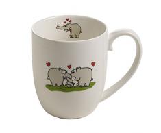 Otto by Ritzenhoff AG OW-0014 Kaffeebecher, Kaffeetasse, Motiv 5, Ottifanten, Otto Waalkes, Porzellan, 300 ml