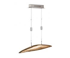 Fischer & Honsel Pendelleuchte COLMAR, Aluminium, 30 W, champagner goldfarbig/nickel matt, 105 x 12 x 105 cm