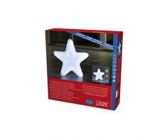 Konstsmide 6128-500 LED Acrylfigur Stern / für Außen (IP44) / 12V Außentrafo /mit 6 Farbwechselfunktionen / 42 RGB Dioden / transparentes Kabel