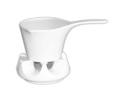 Holst Porzellan SA 235 FA1 Sauciere 0,40 l Paris auf Stövchen, weiß, 20.5 x 12.5 x 14 cm