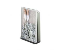 Umbra Optic Acryl Bilderrahmen – Transparenter 10x15 cm Tischbilderrahmen mit Integriertem Behälter für Stifte, Schreibwaren, Kleine Pflanzen und Mehr, Transparent / Acryl