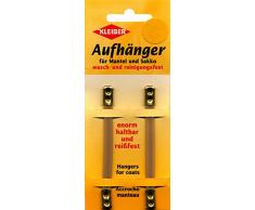 Kleiber Kleiderhaken /-anhänger aus Kunststoff/Metalll zum Aufnähen, 2-er Set, Beige