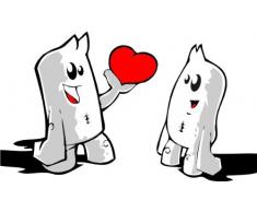 INDIGOS 4051719745504 Wandtattoo MF261 Herz Liebe Zahn ZÃ¤hne 60 x 35 cm