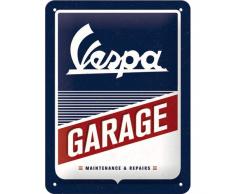 Nostalgic-Art 26242 Vespa-Garage, Retro Blechschild 15x20 cm, Metall, bunt, 15x 20 cm
