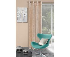 Eurofirany Amande, beige, 140x250, Ösenschal Gardine, 100% Polyester, 0.02 x 140 x 250 cm