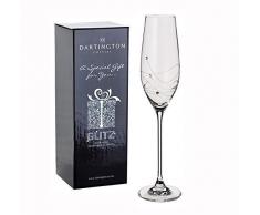 Dartington Crystal Glitz Single Flöte Glas, Kristall, transparent
